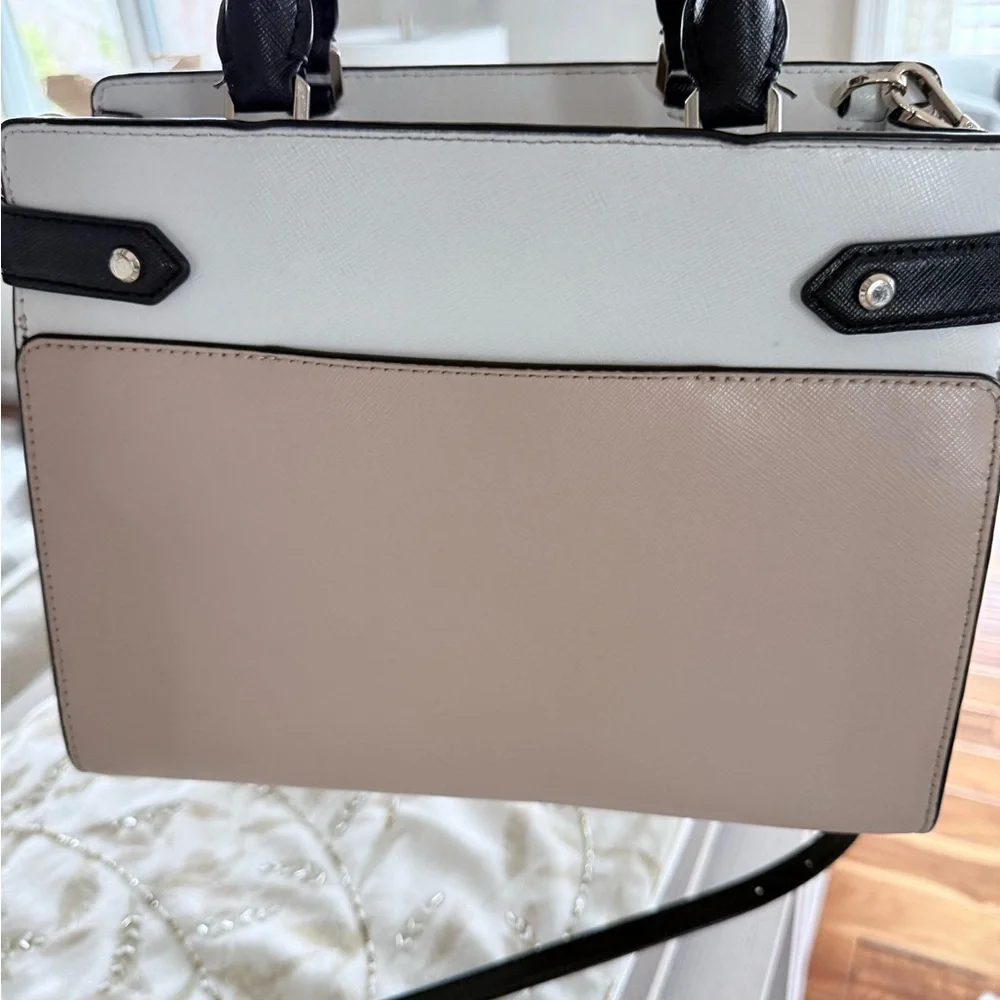 Kate Spade New York | Blush Nude Colorblock Leather Satchel - Picture 9 of 10